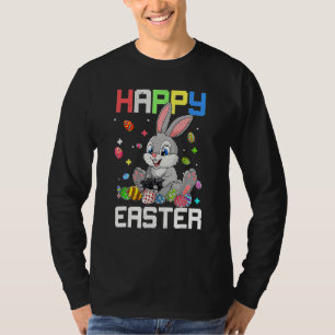 T-shirt Joyeux Easter Bunny Egg Vidéo Jeu Garçons Enfants 