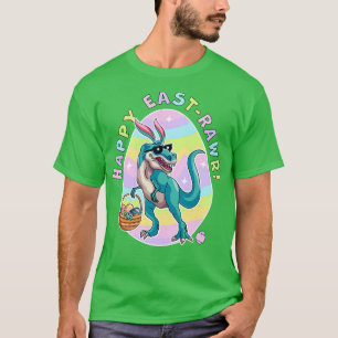 T-shirt Joyeux EastRawr mignon Dinosaur Bunny Oreilles Joy