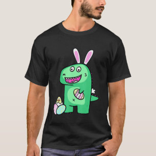 T-shirt Joyeux Eau de Pâques Trex Bunny Egg Dinosau de Pâq