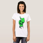 T-shirt Joyeux ectoplasme vert (Devant entier)