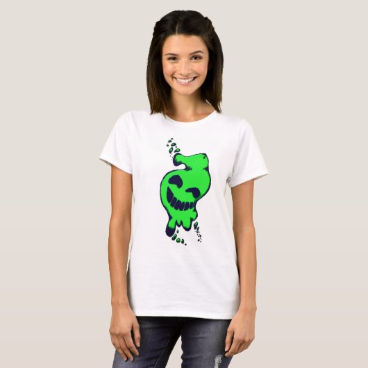 T-shirt Joyeux ectoplasme vert (Devant entier)