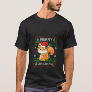 T-shirt Joyeux écureuil de Noël Pyjama laide pull Père Noë