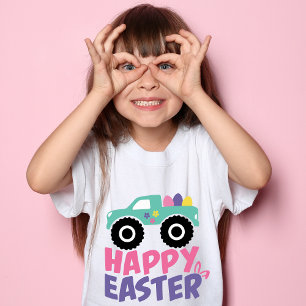 T-Shirt Joyeux Egg de Pâques Camion fille moderne