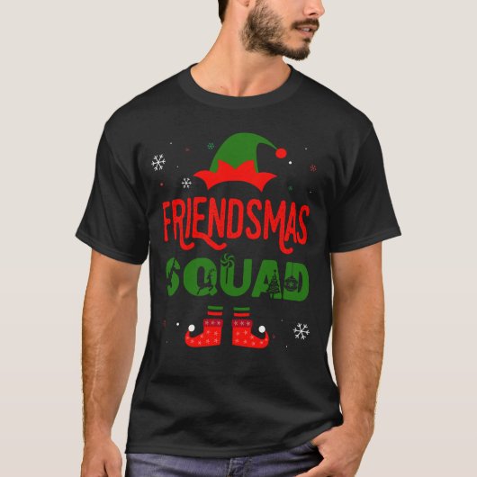 T-shirt Joyeux Elfe Amis Thème Escouade (Devant)
