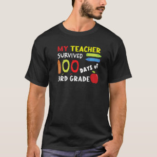 T-shirt Joyeux enseignant du 100e jour survécu 3e année 10