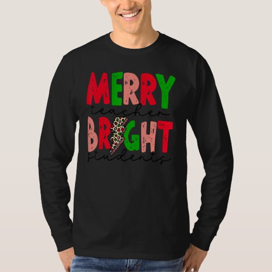 T-shirt Joyeux enseignant Étudiants brillants Éclair Ensei (Devant)