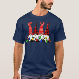 T-shirt Joyeux et Bright gnomes lumières de Noël xmas Amou