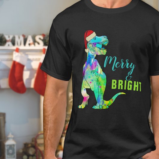 T-shirt Joyeux et brillant Dinosaure de Noël