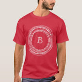 T-shirt Joyeux et brillant éclat Monogramme Noël (Devant)