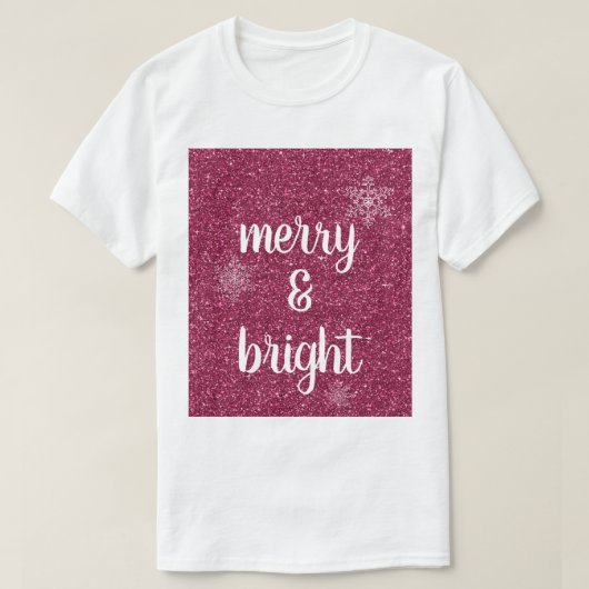 T-shirt Joyeux et brillant Noël Snowflakes Parties scintil (Design devant)