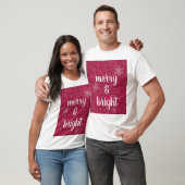 T-shirt Joyeux et brillant Noël Snowflakes Parties scintil (Unisexe)