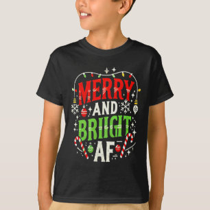 T-shirt Joyeux Et Lumineux Af - Funky Christmas Holiday De