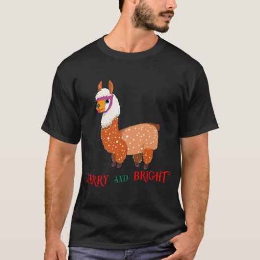 T-shirt Joyeux et lumineux Cute Llama (Devant)