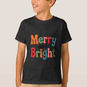 T-shirt Joyeux et Lumineux Équipe de Noël en Famille Vibes