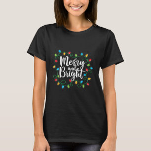 T-shirt Joyeux Et Lumineux Feux De Noël