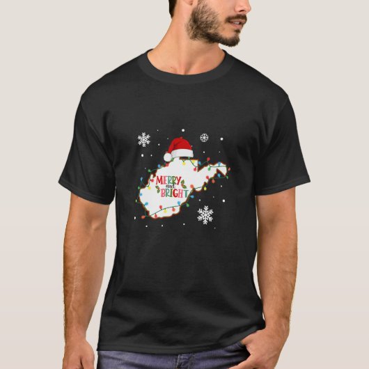 T-shirt Joyeux Et Lumineux Feux De Noël Noël Noël Noël Vie (Devant)