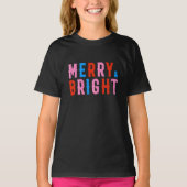 T-shirt Joyeux et lumineux, Joyeux Noël (Devant)