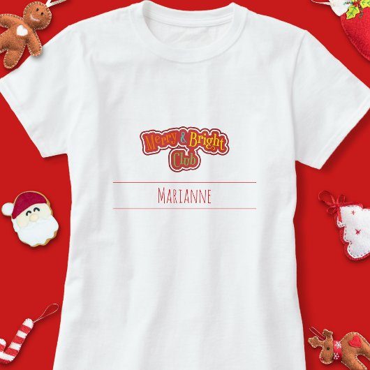 T-shirt Joyeux et lumineux pyjamas de Noël de famille du C