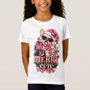T-Shirt Joyeux Et Mignon Boujee De Noël En Rose Pour Boule