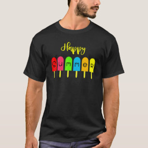 T-shirt Joyeux été vacances glace Crème Popsicle Ice Lolly