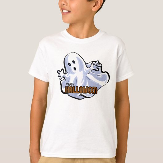 T-shirt Joyeux fantôme d'Halloween (Devant)
