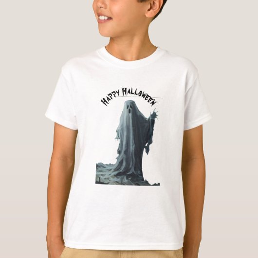 T-shirt Joyeux fantôme d'Halloween (Devant)
