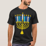 T-shirt Joyeux Festival juif de Chanukah éclaire Joyeux Ha<br><div class="desc">Joyeux Festival juif de Chanukah éclaire joyeusement Hanoukka</div>