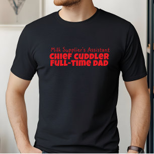 T-shirt Joyeux Fête des Premiers Pères noir lettre rouge h