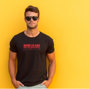 T-shirt Joyeux Fête des Premiers Pères noir lettre rouge h