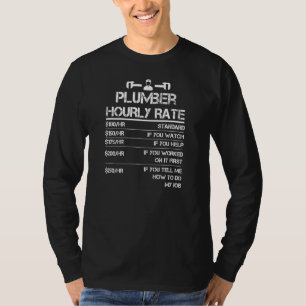 T-shirt Joyeux Fête du Travail Plumber Taux horaire de tra