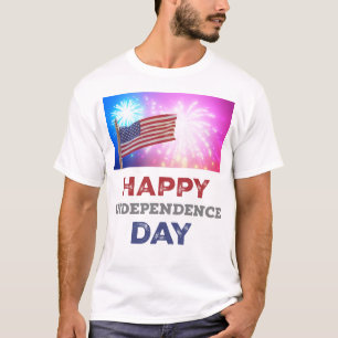 T-shirt Joyeux feu d'artifice de la fête de l'Indépendance