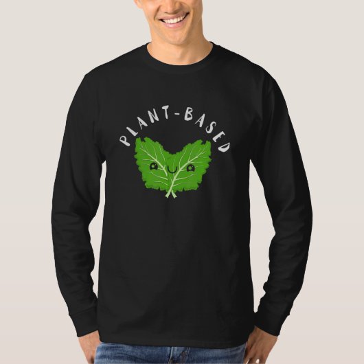 T-shirt Joyeux Feuilles Plante Kale Go Vegan (Devant)