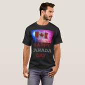 T-shirt Joyeux feux d'artifice de la fête du Canada (Devant entier)