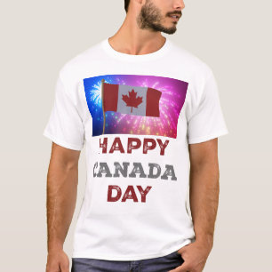 T-shirt Joyeux feux d'artifice de la fête du Canada
