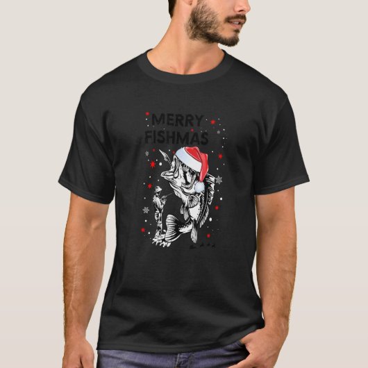 T-shirt Joyeux Fish Noël (Devant)