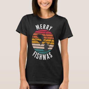 T-shirt Joyeux Fishmas Drôle de Noël pour les Pêcheurs