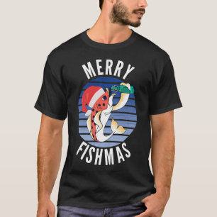 T-shirt Joyeux Fishmas Drôle de Noël pour les Pêcheurs