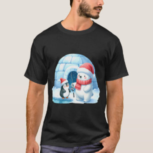 T-shirt Joyeux Fishmas Drôle de sapin de Noël Lumières Poi
