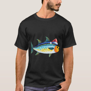 T-shirt Joyeux Fishmas Pêcheur de Bass