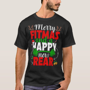 T-shirt Joyeux Fitmas Et Bonne Nouvelle Année Arrière Fitn