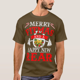 T-shirt Joyeux Fitmas Et Une Bonne Nouvelle Entraînement D