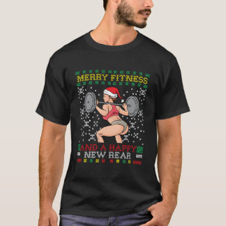 T-shirt Joyeux Fitness Et Un Nouveau Derrière Heureux Miss