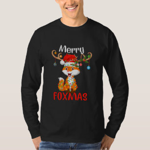 T-shirt Joyeux Foxmas Funny Fox lumières ornement de Noël