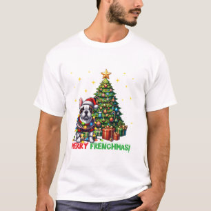 T-shirt Joyeux Frenchmas Bouledogue Français