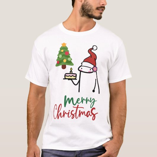 T-shirt Joyeux gâteau de Noël (Devant)