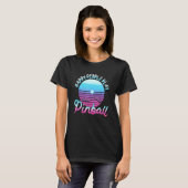 T-shirt Joyeux gens jouer Pinball Retro 80s (Devant entier)