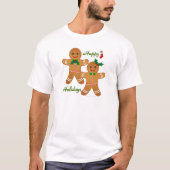 T-shirt Joyeux Gingerbread Homme Garçon Girl (Devant)