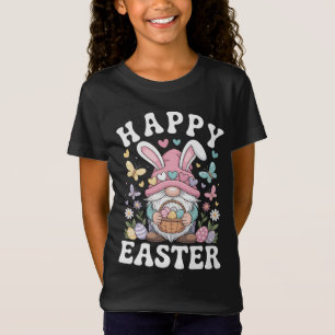 T-Shirt Joyeux Gnome de Pâques avec des Oreilles de Lapin