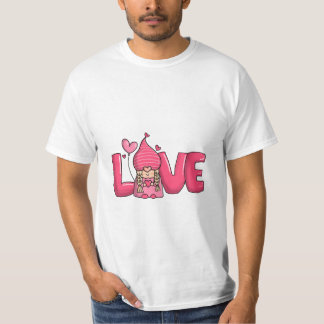 T-shirt joyeux gnomes de la fête des valentines avec léopa