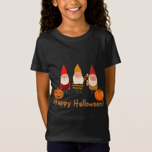 T-Shirt Joyeux Gnomes d'Halloween avec Citrouilles